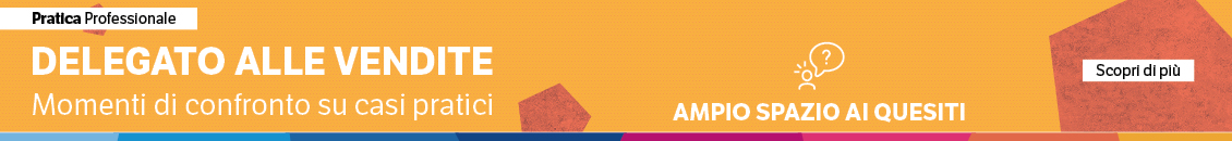 DELEGATO ALLE VENDITE – pratica professionale
