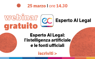 Webinar Esperto AI Legal: l’intelligenza artificiale e le fonti ufficiali