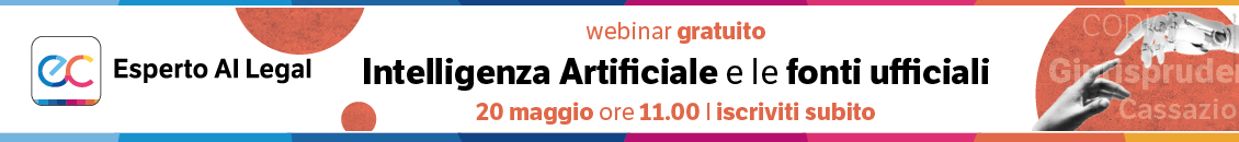 Webinar Esperto AI Legal: l’intelligenza artificiale e le fonti ufficiali