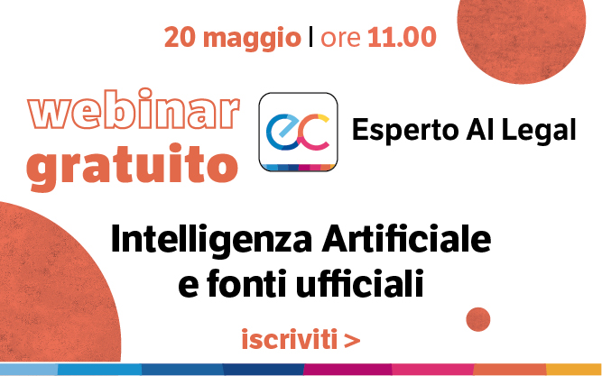 Webinar Esperto AI Legal: l’intelligenza artificiale e le fonti ufficiali