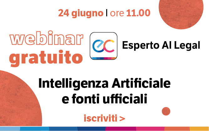 Webinar Esperto AI Legal: l’intelligenza artificiale e le fonti ufficiali