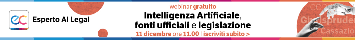Webinar Esperto AI Legal: l’intelligenza artificiale, fonti ufficiali e legislazione